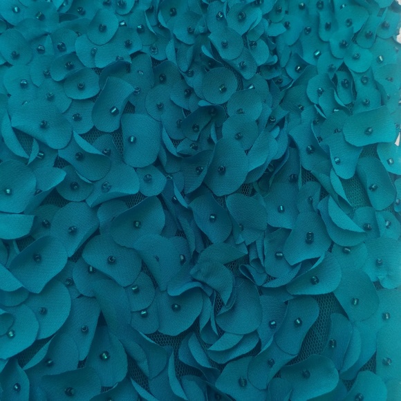 Theia Flower Petal Applique Dress - Picture 5 of 6